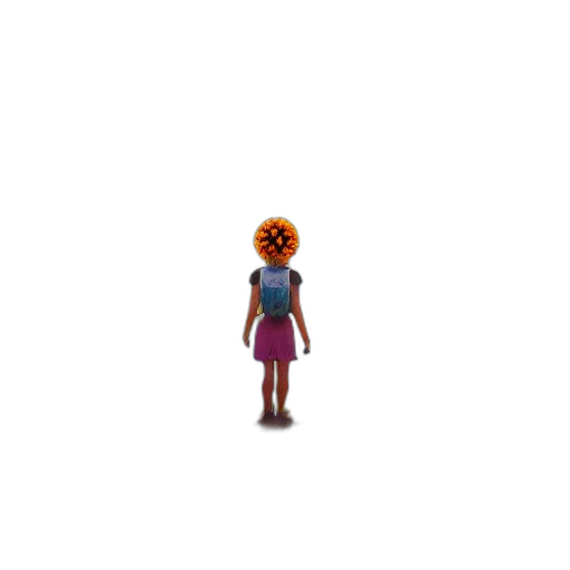 dress, mask, robot, staff, pixel art, 3d render, concept art, cartoon transparent PNG cut-out