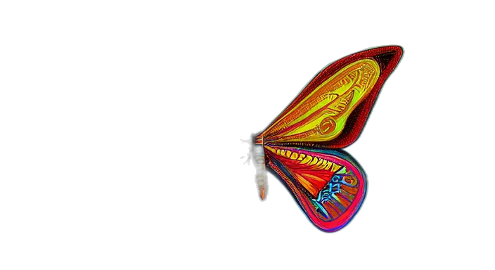 umbrella, shoes, weapon, jewelry, 3d render, photorealistic, colourful, butterfly transparent PNG cut-out