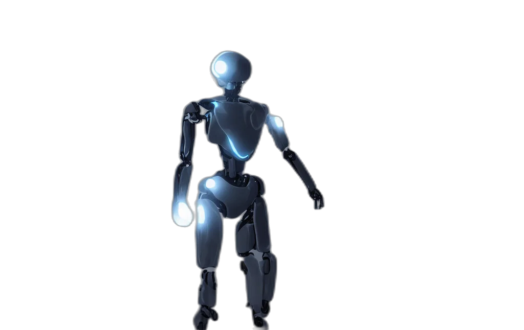 robot, staff, 3d render, concept art transparent PNG cut-out