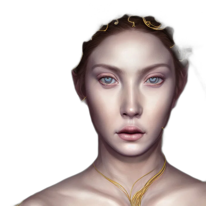 crown, face, jewelry, mask, fantasy art, photorealistic, concept art, 3d render transparent PNG cut-out