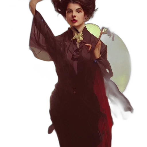 staff, hat, umbrella, dress transparent PNG cut-out