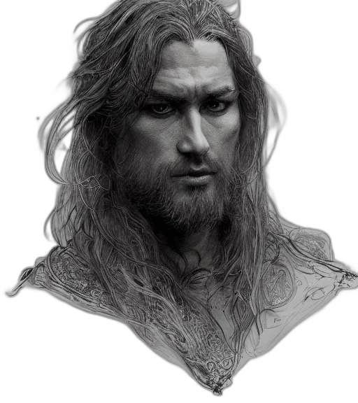 hair, face, fantasy art, concept art transparent PNG cut-out