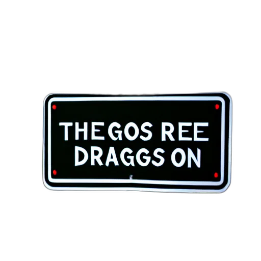 dragon, road, sign, says transparent PNG cut-out