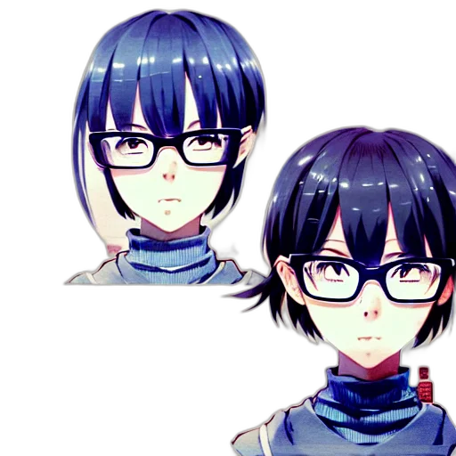 face, mask, anime, concept art, cartoon, pixel art, blue, monochrome transparent PNG cut-out
