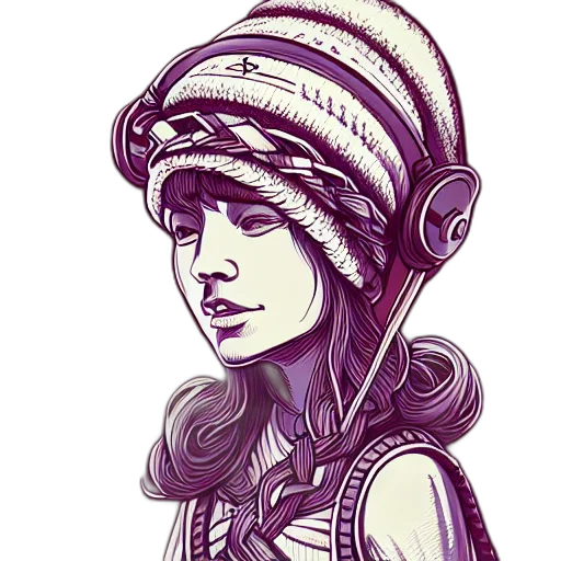 hat, face, cartoon, fantasy art, comic book art, pixel art, stoned, viking transparent PNG cut-out