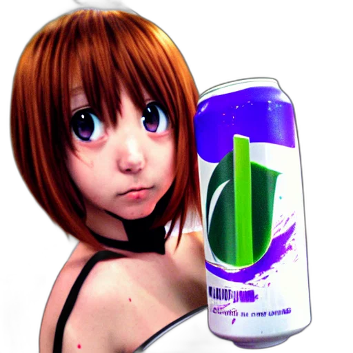 bottle, creature, robot, weapon, vaporwave, anime, 3d render, photorealistic transparent PNG cut-out