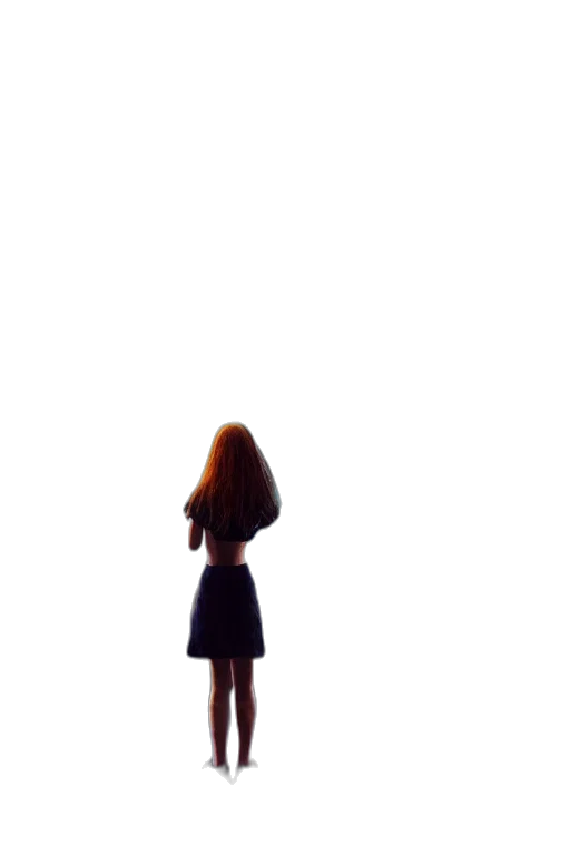 dress, robot, jacket, hair, 3d render, concept art, pixel art, anime transparent PNG cut-out