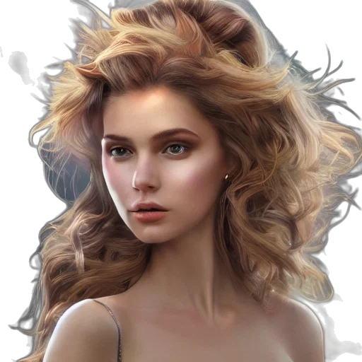 hair, face, crown, jewelry transparent PNG cut-out