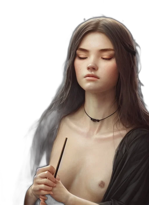 dress, jewelry, face, hair transparent PNG cut-out