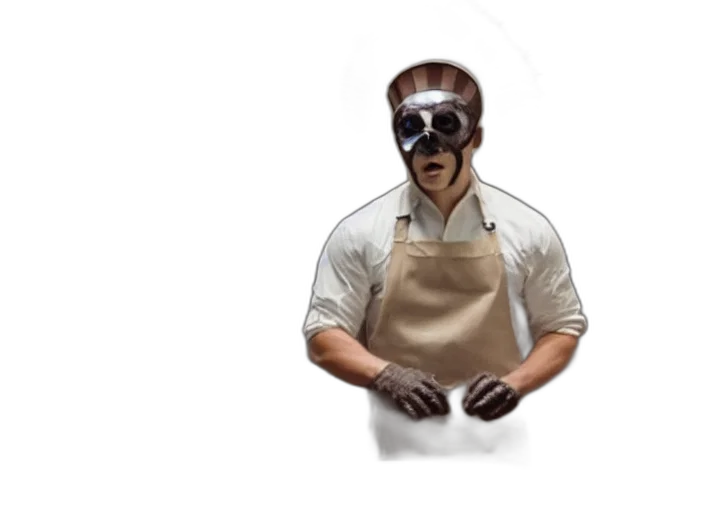 mask, staff, robot, food transparent PNG cut-out