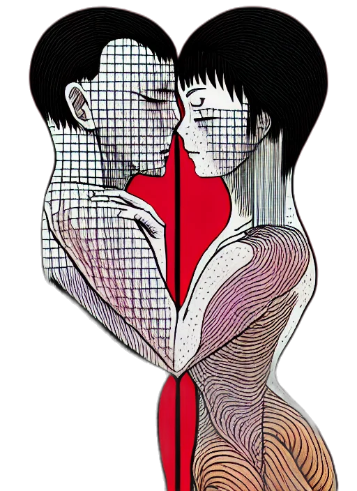 mask, jewelry, jacket, face, comic book art, cartoon, pixel art, concept art transparent PNG cut-out