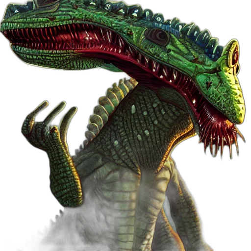 dragon, animal, creature, staff transparent PNG cut-out