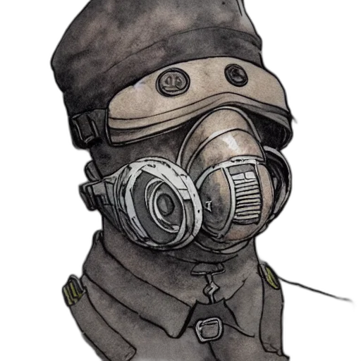 mask, face, jacket, robot transparent PNG cut-out