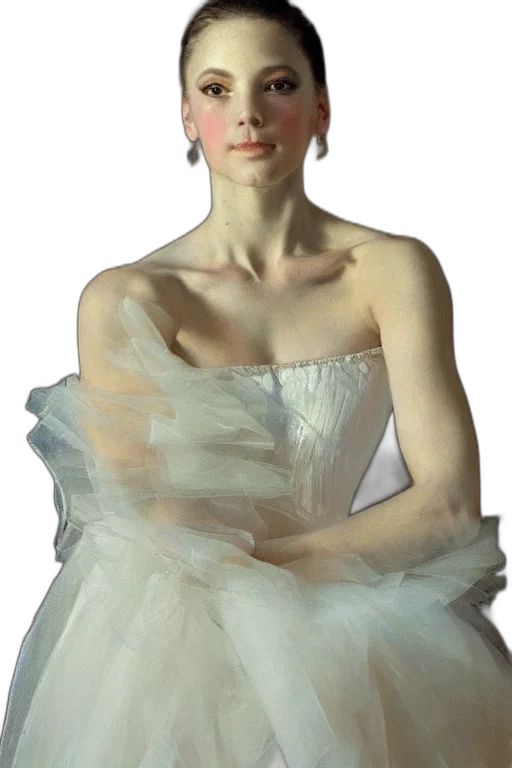 dress, jewelry, crown, face transparent PNG cut-out