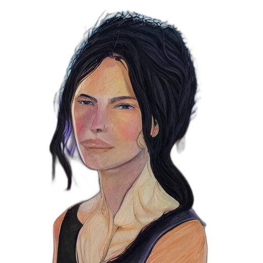 face, staff, jacket, hair transparent PNG cut-out