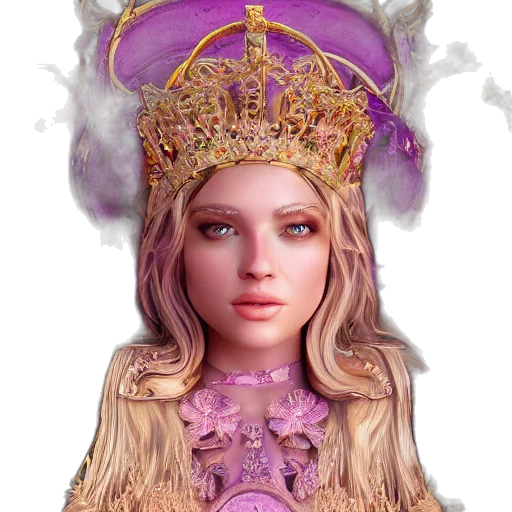 crown, jewelry, face, mask, fantasy art, concept art, photorealistic, 3d render transparent PNG cut-out