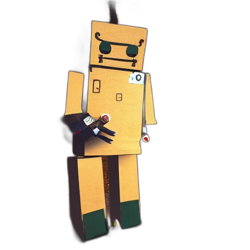 robot, staff, mask, creature, 3d render, pixel art, concept art, cartoon transparent PNG cut-out