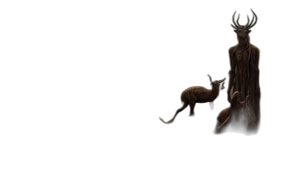animal, creature, crown, concept art, fantasy art, 3d render, pixel art, forest transparent PNG cut-out