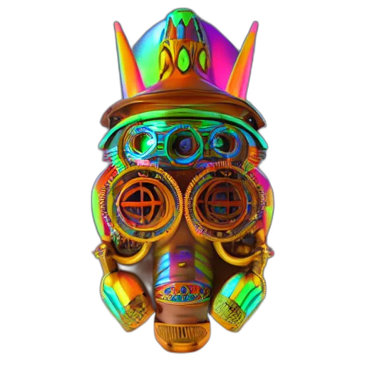 mask, robot, crown, face transparent PNG cut-out