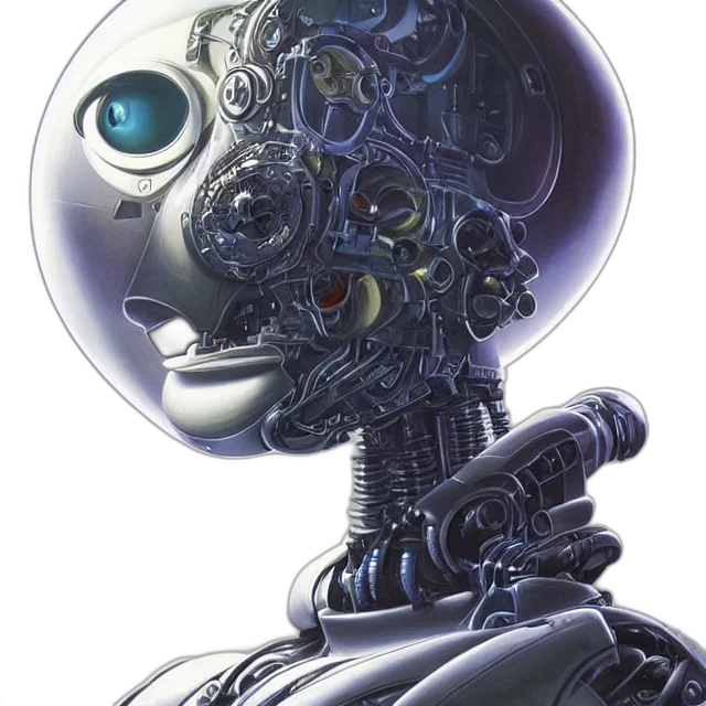 robot, face, mask, creature transparent PNG cut-out