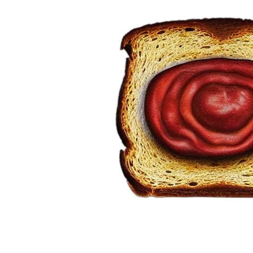 food, face, photorealistic, 3d render transparent PNG cut-out