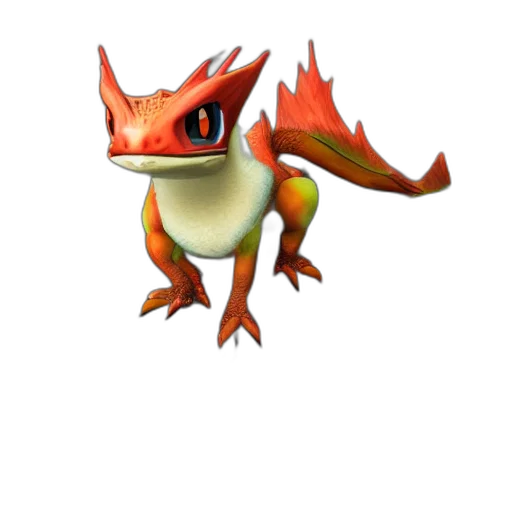 dragon, animal, creature, staff transparent PNG cut-out