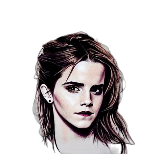 face, hair, jacket, crown, photorealistic, cartoon, watercolor, comic book art transparent PNG cut-out