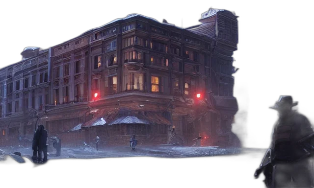 building, umbrella, concept art, photorealistic transparent PNG cut-out