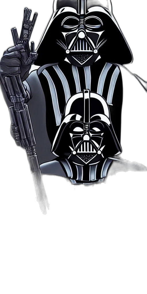 weapon, staff, mask, comic book art, concept art, photorealistic, darth, vader transparent PNG cut-out