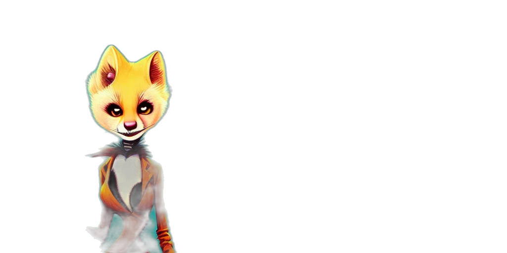 animal, staff, creature, 3d render transparent PNG cut-out