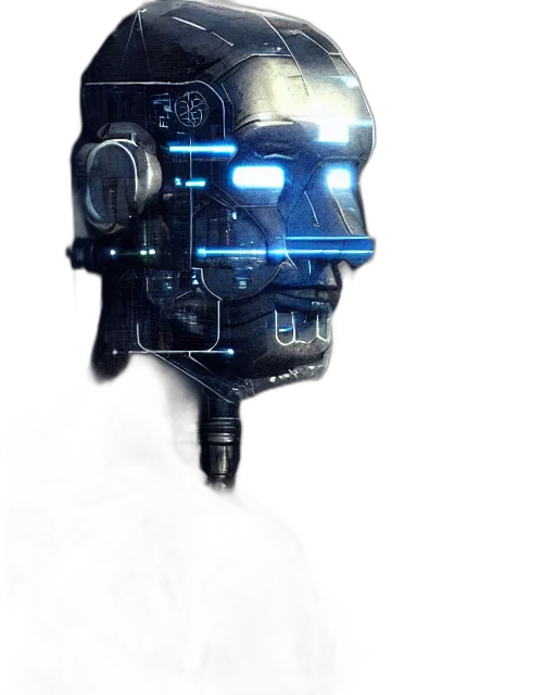 robot, mask, face, weapon transparent PNG cut-out