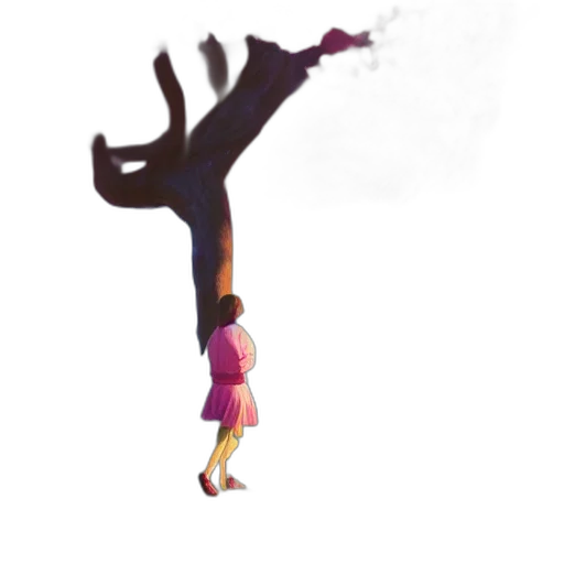 staff, concept art, 3d render, pixel art, giant, cherry, blossom, flower transparent PNG cut-out