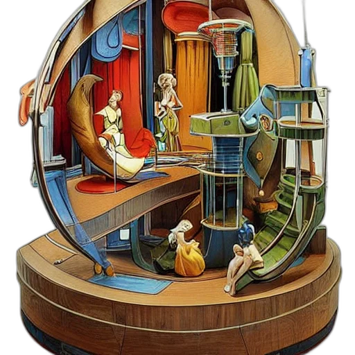 furniture, robot, concept art, 3d render transparent PNG cut-out