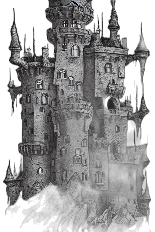 building, crown, concept art, fantasy art transparent PNG cut-out
