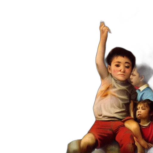 photorealistic, oil painting, concept art, 3d render transparent PNG cut-out