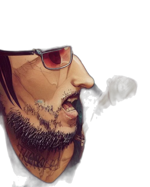 face, photorealistic, cartoon, concept art transparent PNG cut-out