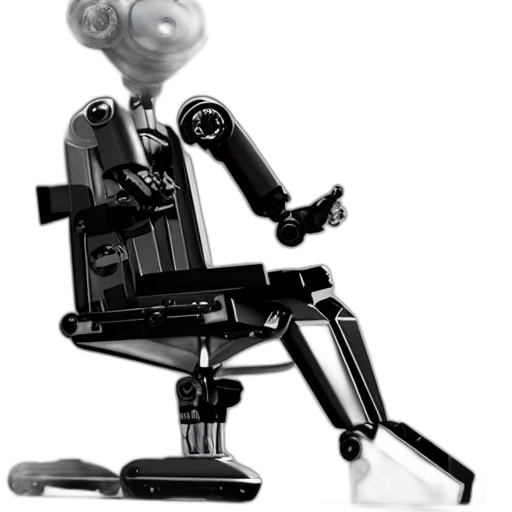 robot, staff, weapon, 3d render transparent PNG cut-out