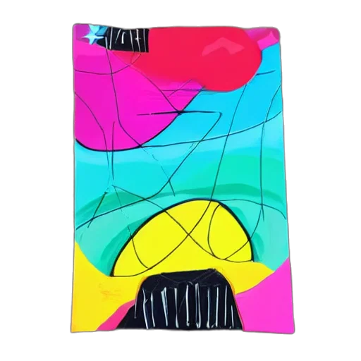 umbrella, dress, neon, colorful, sinix, art transparent PNG cut-out