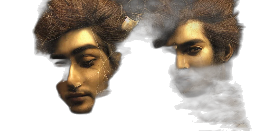 face, mask, hair, concept art transparent PNG cut-out