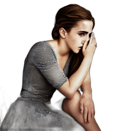 dress, jewelry, photorealistic, concept art, watercolor, oil painting, emma, watson transparent PNG cut-out