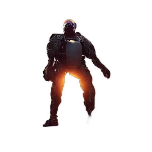 robot, jacket, weapon, creature transparent PNG cut-out