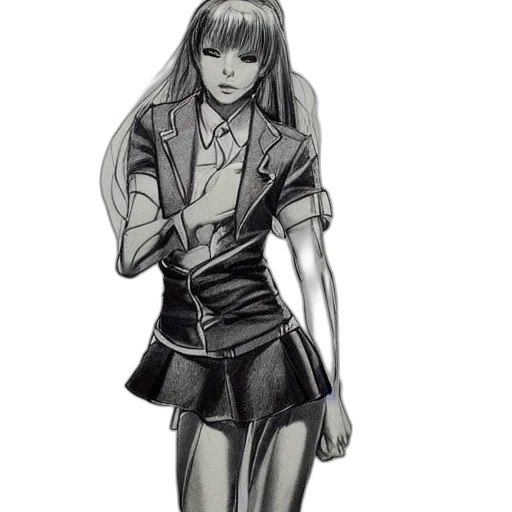 jacket, dress, staff, concept art transparent PNG cut-out