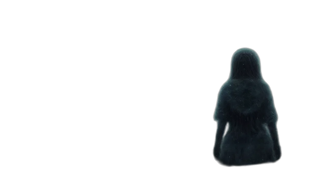 jacket, hat, mask, staff, 3d render, concept art, photorealistic, dark transparent PNG cut-out