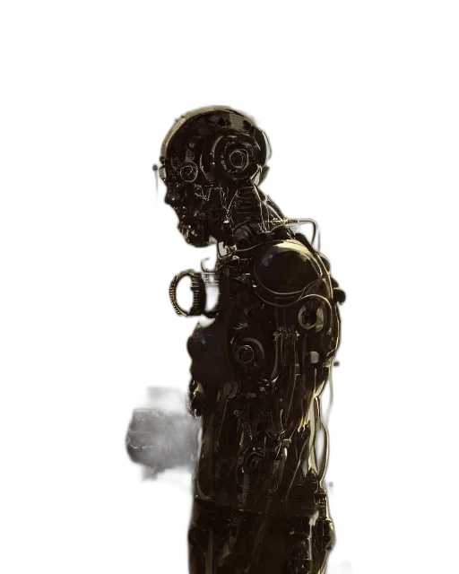 robot, weapon, dress, face transparent PNG cut-out