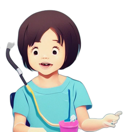 staff, face, cartoon, anime, 3d render, pixel art, baby, dentist transparent PNG cut-out