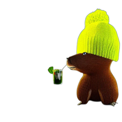 hat, animal, jacket, creature, 3d render, concept art, pixel art, photorealistic transparent PNG cut-out