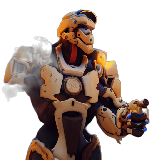 robot, weapon, mask, staff, concept art, 3d render, photorealistic, pixel art transparent PNG cut-out