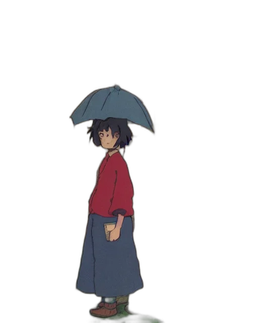 umbrella, hat, staff, dress transparent PNG cut-out