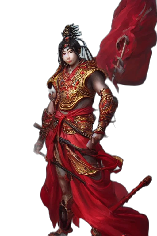 staff, sword, weapon, fantasy art, concept art, photorealistic, oil painting, red transparent PNG cut-out