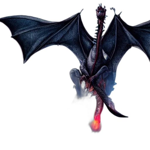 dragon, creature, staff, weapon transparent PNG cut-out